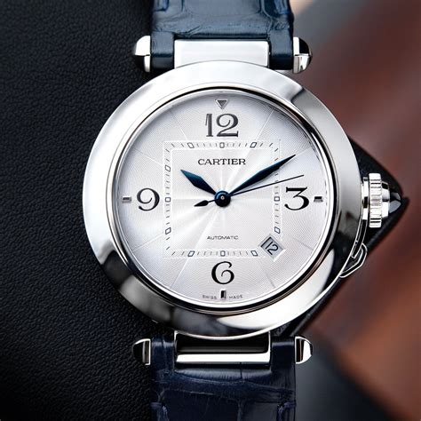 cartier pasha silver dial